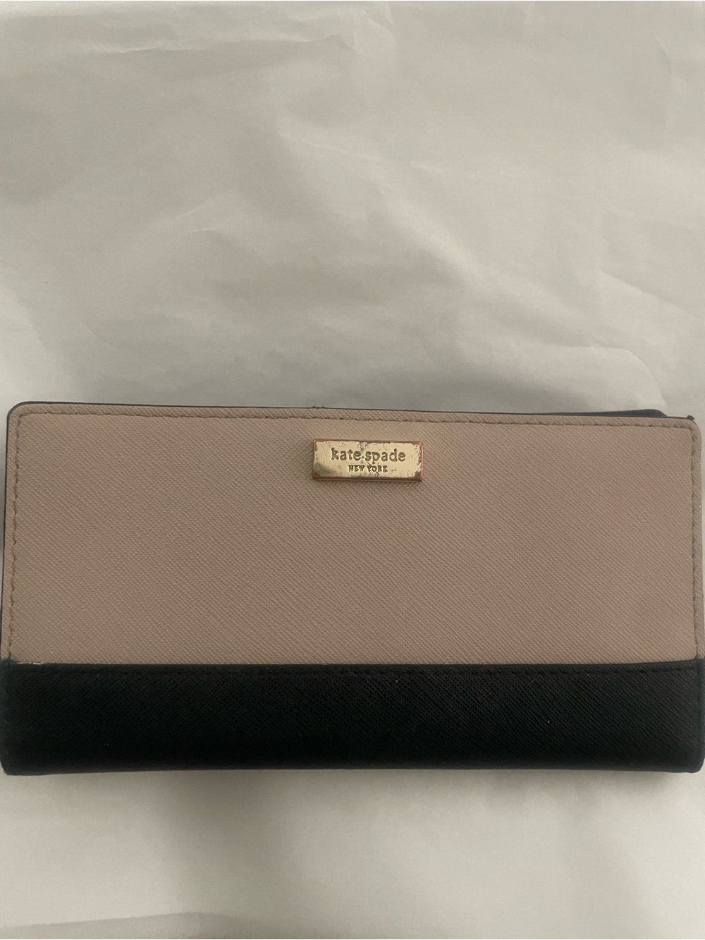 kate spade Two-Tone Blush and Black Continental Wallet